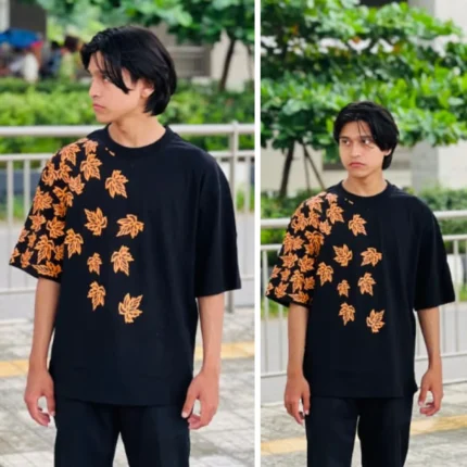 Oversize T-shirt Men's Dropped Shoulder Short Sleeve Fitness-Black| OversizeBazar