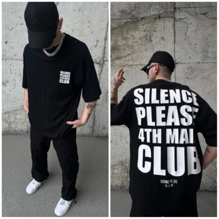 Oversize T-shirt Men Dropped Shoulder -Black | OversizeBazar