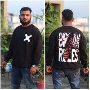 Oversize Sweep Shirt Dropped Shoulder - BLACK | OversizeBazar