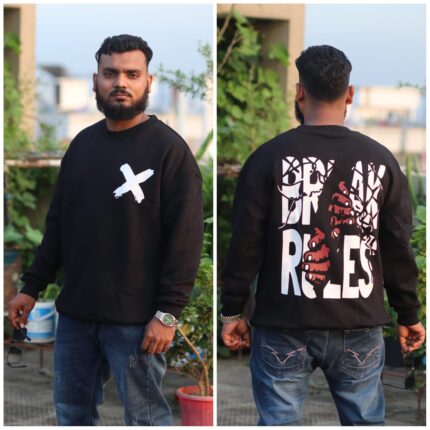 Oversize Sweep Shirt Dropped Shoulder - BLACK | OversizeBazar