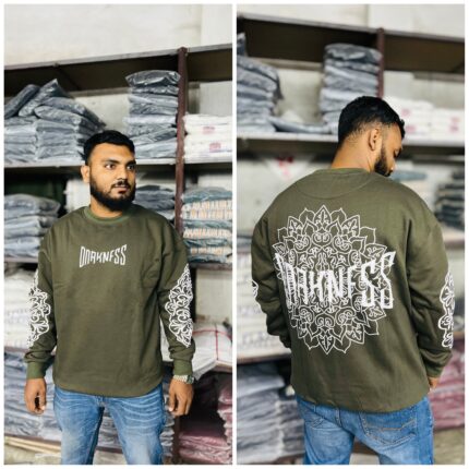 Oversize Sweep Shirt Dropped Shoulder - olive | OversizeBazar